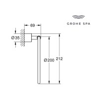MEDIDAS TOALLERO ARO ATRIO GROHE SPA
